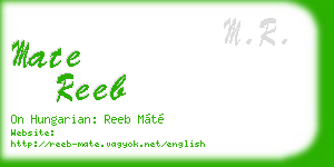 mate reeb business card